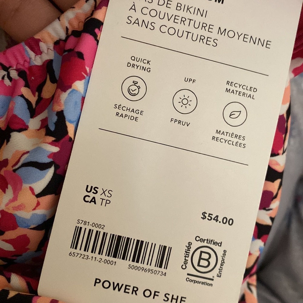 💗 Athleta Clean Medium Bikini Bottom // Elysian Floral Pink - Picture 4 of 10